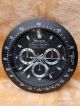 New Replica Rolex Daytona Black Wall Clock Silver Arabic Face (4)_th.jpg